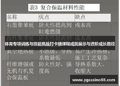 体育专项训练与技能挑战打卡墙课程成就展示与进阶成长路径
